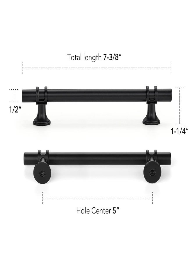 HomeExpert Home Expert Cabinet Handles Black Cabinet Pulls 10 Pack 5 Inch Hole Center - Image 3